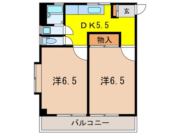 東山コーポⅡの物件間取画像